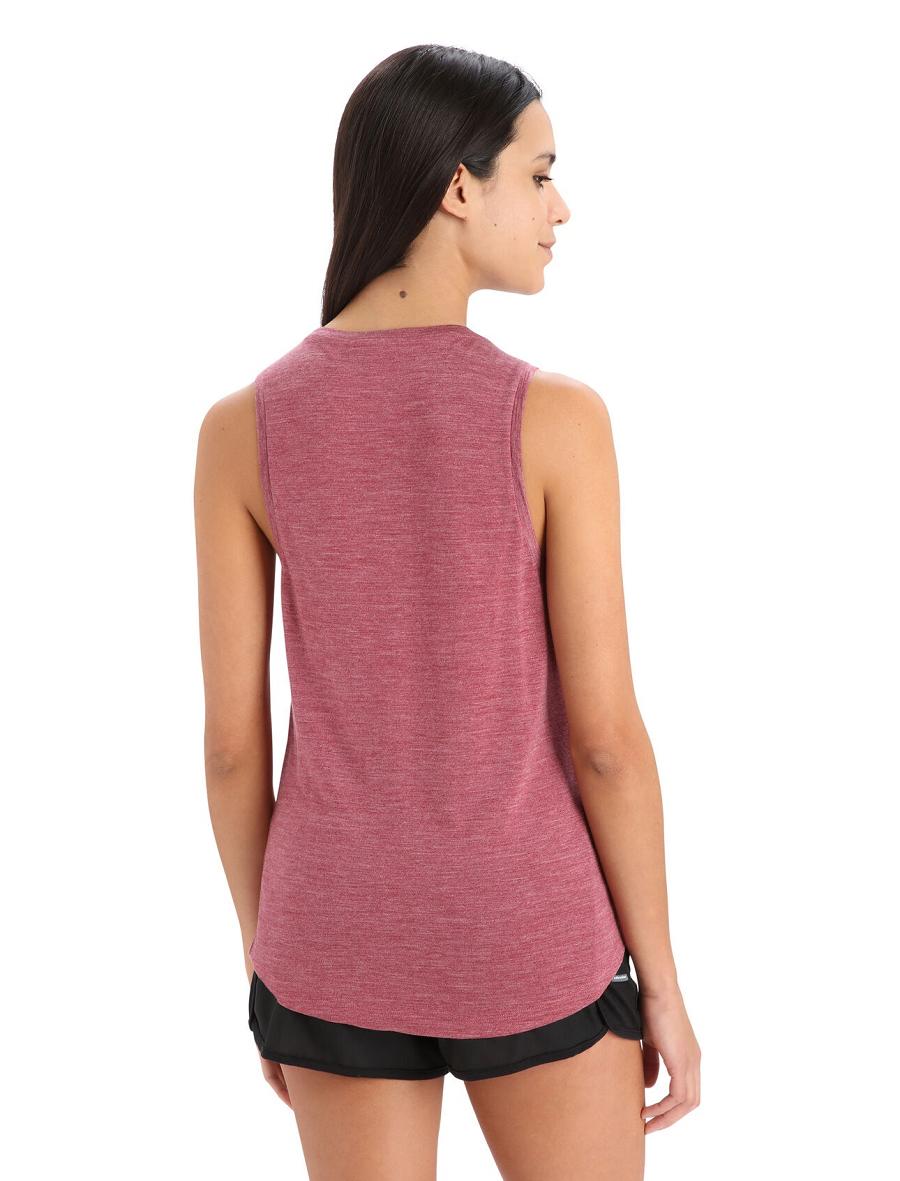 T Shirts Icebreaker Merino Sphere II Tank Femme Rose | FR 1571TCEV